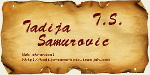 Tadija Samurović vizit kartica